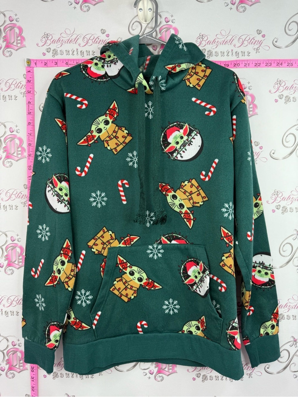 Star Wars sweater hoodie grogu Green Baby Yoda Holiday Pullover Hoodie